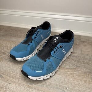 On Running Cloud 5 Niagara Blue Black Men's Athletic Shoes